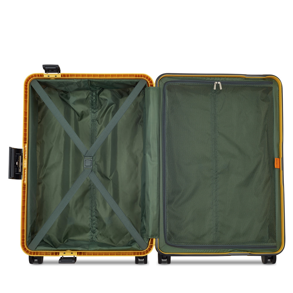 Delsey Paris Securitech Stone 66cm 4 Double Wheels Clip Trolley Case (Light Weight) - Yellow