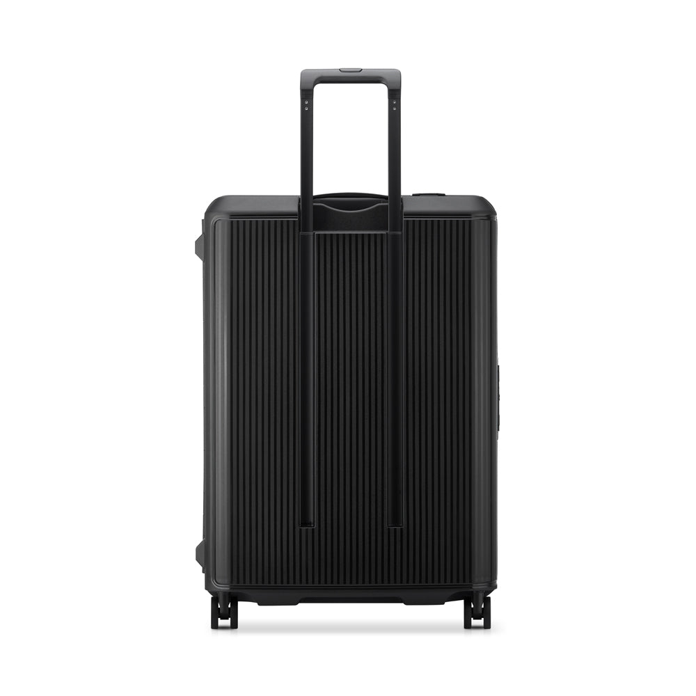 Delsey Paris Securitech Stone 76cm 4 Double Wheels Clip Trolley Case (Light Weight) - Black