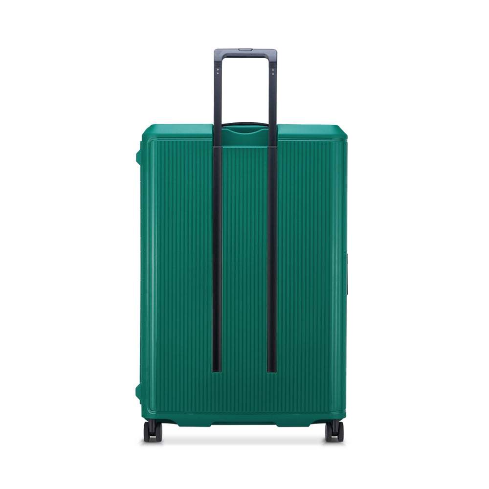 Delsey Paris Securitech Stone 76cm 4 Double Wheels Clip Trolley Case (Light Weight) - Green