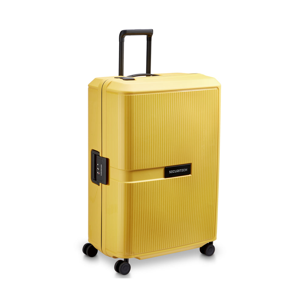 Delsey Paris Securitech Stone 76cm 4 Double Wheels Clip Trolley Case (Light Weight) - Yellow