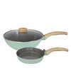 NEOFLAM Nature 30cm Wokpan with Glasslid + FREE Nature 16cm Eggpan