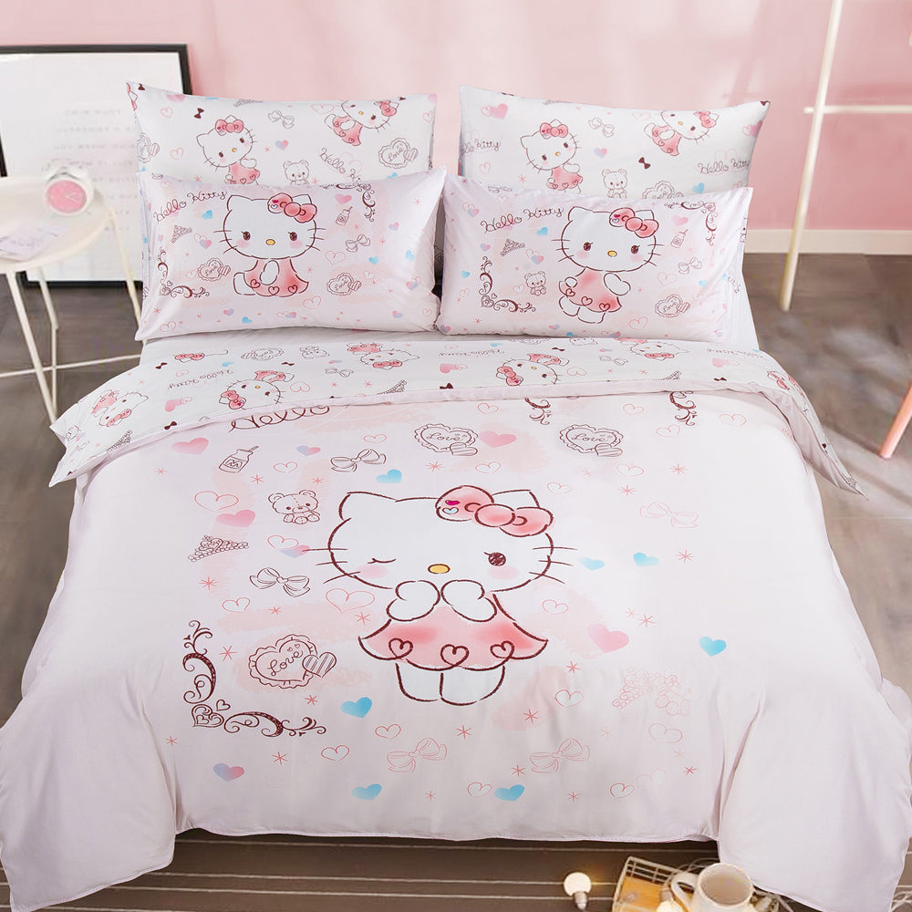 Eurotex Sanrio 100% Cotton Sateen - Fitted Sheet Set/Bed Set