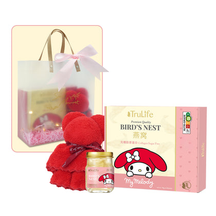 Trulife My Melody Premium Bird's Nest with Collagen Sugar Free Gift Bag + Bear Towel - 6 btl x 70g