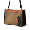FION Monogram Latte PVC with Leather Crossbody and Shoulder Bag - Brown