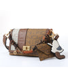 FION Monogram Latte PVC with Leather Crossbody and Shoulder Bag - Beige-Brown
