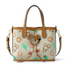 FION Leather-Trimmed Interchargeable Monogram Mickey Mouse Print Mini Tote Bag - Light Yellow