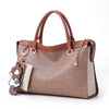 Fion Leather-Trimmed Monogram Tote Bag - Enyeny