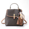 Fion Leather-Trimmed Classic Monogram Backpack - Brown