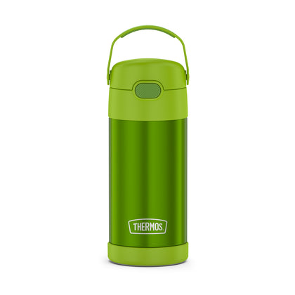 THERMOS  0.35L Stainless Steel Straw Bottle with Carry Handle - Lime