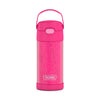 THERMOS  0.35L Stainless Steel Straw Bottle with Carry Handle - Pink