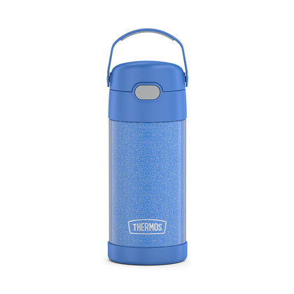THERMOS  0.35L Stainless Steel Straw Bottle with Carry Handle - Periwinkle Glitter