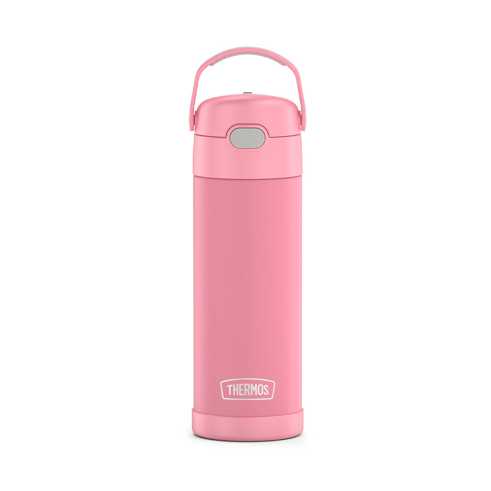 THERMOS 0.47L Stainless Steel One-Push Tumbler with Carry Handle - Light Pink