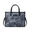 FION Leather-Trimmed Under-The-Sea Jacquard Mini Tote - Blue