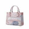 FION Leather-Trimmed Fantasy Jacquard Tote - Pink