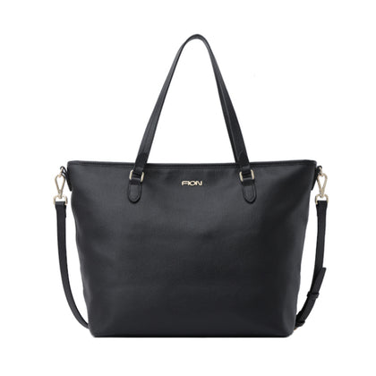 FION Leather Shopper Bag - Black