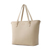 FION Leather Shopper Bag - Beige