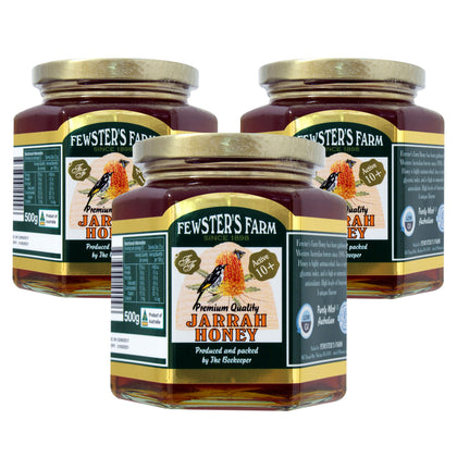 Fewster's Farm Jarrah Honey TA10+ 500g - Bundle of 3