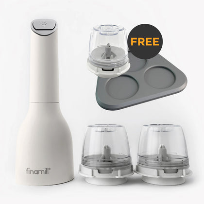 Finamill Pepper Mill & Spice Grinder Starter Kit - Soft Cream