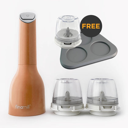 Finamill Pepper Mill & Spice Grinder Starter Kit - Salmon