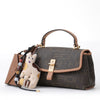 Fion Leather-Trimmed Classic Monogram Mini Tote Bag - Brown