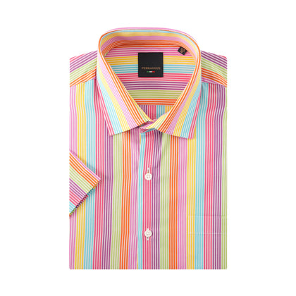 Ferraggus 100% Cotton Short-Sleeved Shirt - Col H