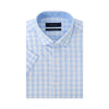 FERRAGUS 100% Cotton Wrinkle-Resistant Short-Sleeved Shirt - Blue
