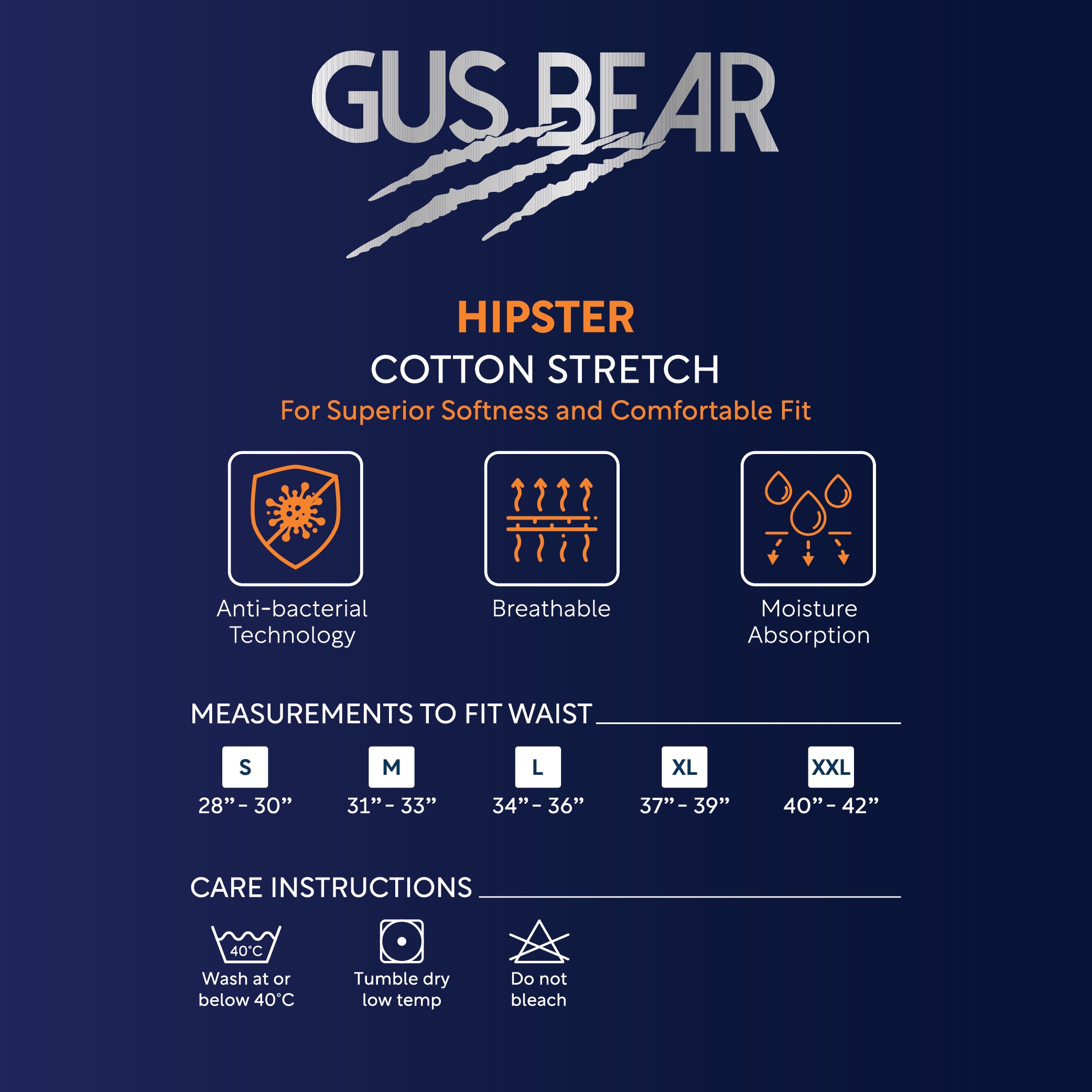 GUS BEAR Cotton Briefs (3-pc-pack) - Navy/Red/Black