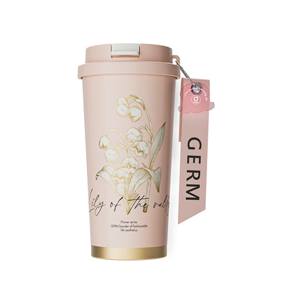 GERM Lily of the Valley Floral Vacuum Flask 500ml - Pink