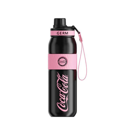 GERM x Coca Cola Sporty Stainless Steel Vacuum Flask 580ml - Black Pink