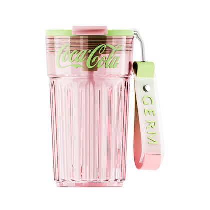 GERM x Coca Cola Tritan Travel Mug 450ml - Lime Pink