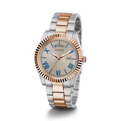 Guess Men 42mm Two-Tone / Grey Sunray Analog