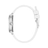 GUESS Ladies 36mm Silver Case with White Silicon Strap - White