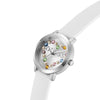 GUESS Ladies 36mm Silver Case with White Silicon Strap - White