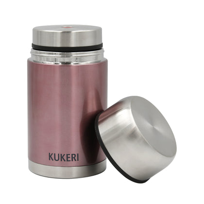 Kukeri 1000ml Stainless Steel Vacuum Insulated Food Jar - Pink