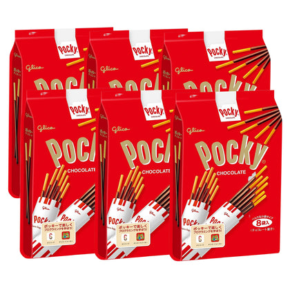 Glico Pocky Biscuit Sticks Carton Sales (6 Bags x 8 Packs) - Chocolate