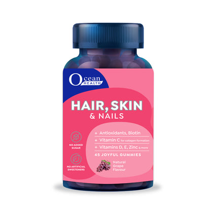 Ocean Health Hair, Skin & Nails 45 Joyful Gummies (Grape)