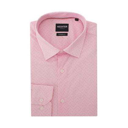 Hechter 100% Cotton Long-Sleeve Shirt - Pink