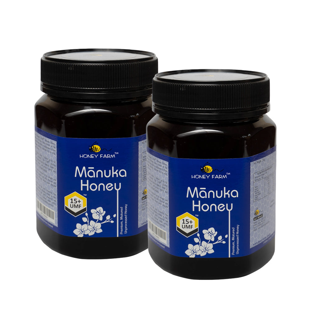 Honey Farm Manuka Honey UMF 15 + 1kg + Bundle of 2