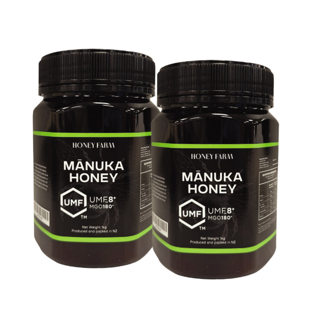 Honey Farm Manuka Honey UMF 8+ MGO 180+1kg - Bundle of 2