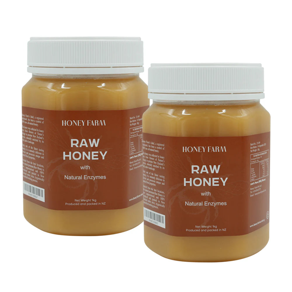 Honey Farm Raw Honey 1kg - Bundle of 2