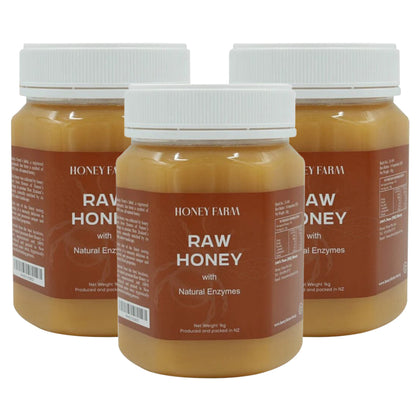 HONEY FARM Raw Honey 1KG (Bundle of 3)