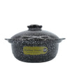 [ONLINE EXCLUSIVE 7.7 SALE] K-ART KC10" Maifan Stone Natural Ceramic Flat Pot with Stainless Steel Curtlery Set