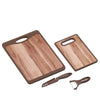 KUKERI 4-pc Cutting Boards, Paring Knife & Peeler Set - Wood