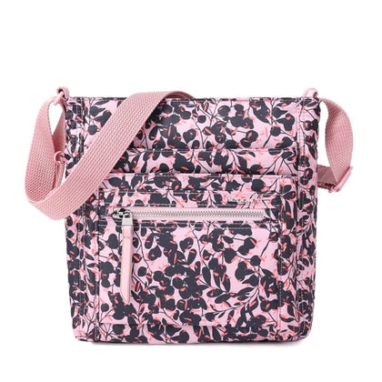 HEDGREN Lightweight Floral Printed Crossbody Bag with RFID Pocket - Print Rose Elegance