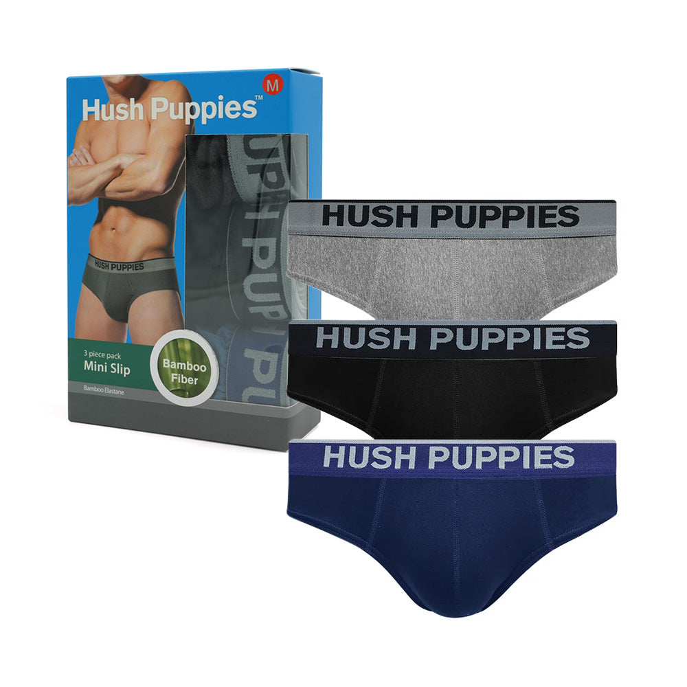 Hush Puppies Mini Briefs (3-pc Pack) (Bamboo Elastane) - Assorted