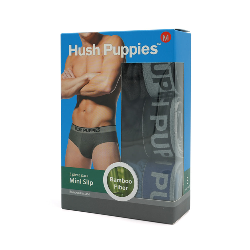 Hush Puppies Mini Briefs (3-pc Pack) (Bamboo Elastane) - Assorted