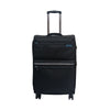 Hush Puppies HP69-3149 24" Light Weight Soft Case Spinner Luggage – Expandable, Anti-Theft Zipper – Black