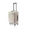 Hush Puppies HP69-4039 20" Front Opening Hard Case Spinner Luggage - Expandable, Anti-theft Zipper - Oat Milk