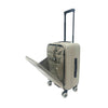 Hush Puppies HP69-4039 20" Front Opening Hard Case Spinner Luggage - Expandable, Anti-theft Zipper - Oat Milk