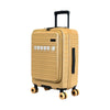 Hush Puppies HP69-4039 20" Front Opening Hard Case Spinner Luggage - Expandable, Anti-theft Zipper - Yellow